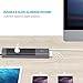 MAKETECH Aluminum 4-Outlet Surge Protector Power Strip with 4 USB Smart Charging Ports (6A/30W) and 5 Feet Heavy-Duty Power Cord, for Home, Office, Nightstand, Workbench & Dresser (Space Gray)