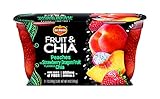 Del Monte Fruit & Chia Snack Cups, Peaches in Strawberry Dragon Fruit Flavored Chia, 7 Ounce,Pack of 2