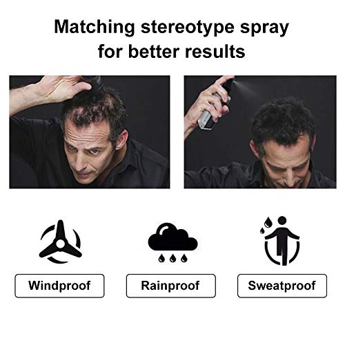 Hair Building Fibers, Hair Fibers for Thinning Hair, Hair Loss Concealer, Natural Formula, Completely Conceals Hair Loss in 15 Seconds - 27.5 Grams (Dark Brown)