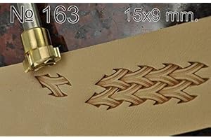 DandS ltd Leather Stamp Tool, Basket Weave, Professional Steel Craft Tool for Leatherworking, Embossing, Carving & Stamping Leather Projects, Belts Wallets & DIY Projects Compatible with Mallet #163