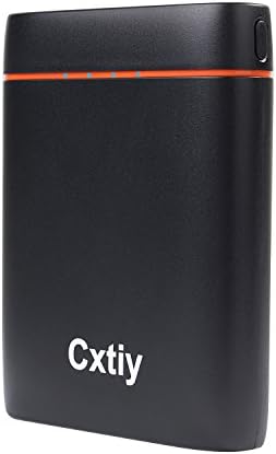 Cxtiy 10000mah Portable Charger Power Bank External Battery Pack Supply Devices with 2 USB Ports for Cell Phone Iphone X 8 7plus 6s plus Ipad Sumsung HTC All Universal Smart Phones (Black)