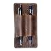 Hide & Drink, Leather Double Pen Holder/Office Essentials/Pencil Sleeve/Pouch/Case, Handmade, Bourbon Brown