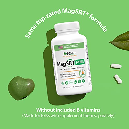 Jigsaw Health MAG SRT Magnesium Supplement (Mag SRT BFree, 240 Count