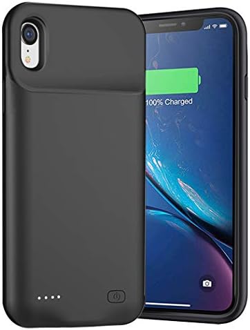 Battery Case for iPhone XR, 7000mAh Ultra-Slim Portable Charger Case Rechargeable Battery Pack Charging Case Compatible with iPhone XR (6.1 inch)-Black