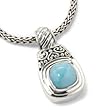 Sterling Silver 16' 'Patia' Larimar Necklace