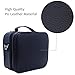 Relavel Travel Makeup Bag Makeup Train Case 2 Layer Premium PU Leather Cosmetic Makeup Brush Organizer with Mirror Portable Artist Storage Bag Toiletry Bag (Black)