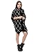 Women's Plaid Tartan Scarf Blanket Classic Winter Scarf Shawl Wrap Black and White Checked