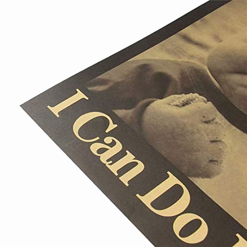 CARDEON I Can Do It Vintage Poster Wall Stickers Retro Kraft Paper Art Decorative Poster Painting Picture Home Decor 51.5X36cm - Thumbnail 3