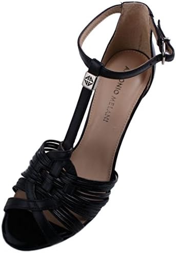 Antonio Melani Hadlee Womens Black Leather Dress Heels