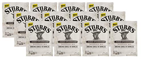 Stubb's Ancho Chili & Garlic Texas Steakhouse Marinade Mix, Gluten-Free, 1oz (Pack of 12)