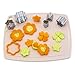 12 Shapes Cookie Cutter Sets for Kids, LetGoShop Biscuit Cutters Baking Mold with Safty Handle and 10 Cartoon Food Fork, Stainless Steel Mini Vegetables and fruits Cutters for Kids (Silver)