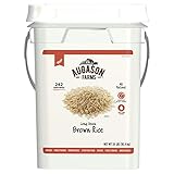 Augason Farms Long Grain Brown Rice Emergency Food Storage 26 Pound Pail
