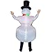 Qshine Christmas Inflatable Snowman Cosplay Costume Party Fancy Dress Blow Up Body Suit Jumpsuit Adult (Adult)