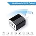 Wall Charger Plug, AILKIN USB Plug Wall, 3MultiPort Home Charger Station Cube Box Charger Outlet Base Brick Block Replacement for iPhone, iPad, and iWatch Charger Plug (Black)