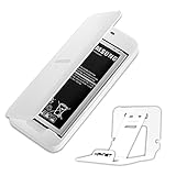 Samsung Galaxy Note Edge Extra Battery Kit - 3000mAh battery + Charger - White + Kr-net Stand