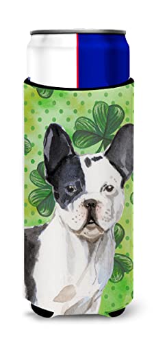 Caroline's Treasures Black White French Bulldog St. Patrick's Decorative Can Hu…