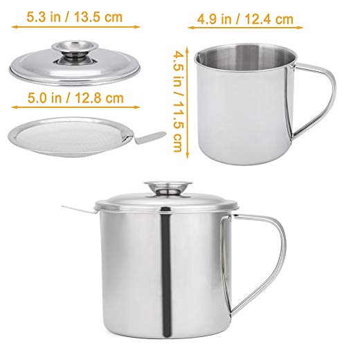 Bacon Grease Container Kitchen Cooking Oil Container Grease Container with Strainer Filter