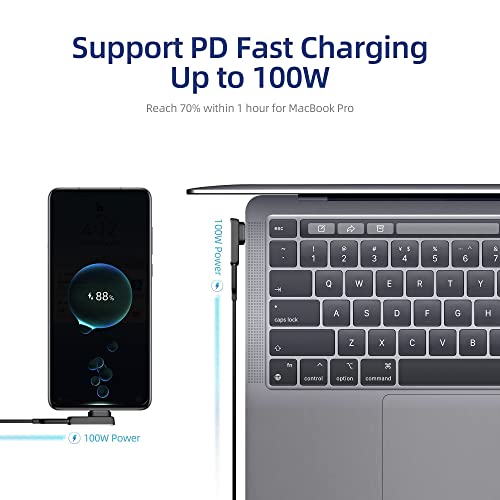 USB C Magnetic Adapter Type C Connector: USB 3.1 Charging Cable Switcher Converter - PD 100W Quick Charge - 9GB/s Data Transfer 4K@60Hz Video Output - Compatible with MacBook Pro/Air USB C Devices