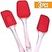 Latest 3-Piece Silicone Spatula Set - Non-Stick Plastic Kitchen Utensils For Scraping Pans, Frosting Cake, Serving Food, Icing and Basting. Heat-Resistant up to 400 ºF