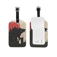 MONTOJ Godzilla Disaster travel luggage tag Luggage Bag Tags