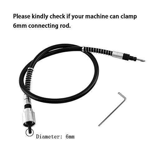 Wolfride 6mm Connecting Rod Flex Shaft Attachment with 0.3-6.5mm Universal Chuck Flex Shaft Rotary Tool - Thumbnail 2