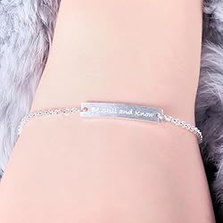 Be Still and Know Bracelet for Women, 925 Sterling