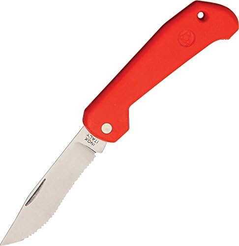 Mac Coltellerie Marine 4in Serrated Folder, Red, Knife