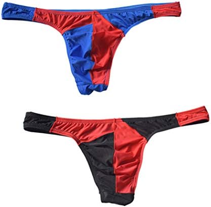 Men's Thong Underwear Ice Silk Triangle Bikini Briefs Low Rise
