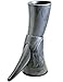 Viking Drinking Horn with stand - Medieval Inspired BPA Free Drinking Horn (16 oz) (Black)
