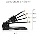 SHOESANIZER adjustable shoe organizer - Double closet storage shoe slots. Best for Shoe racks, Shoe shelves and Cabinets. Home space saver shoe stackers (8 Piece Black )