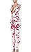 Mr.Seven Womens Sleeveless Deep V-neck Floral Printed Long Pants Jumpsuits Rompers (L, Rose)