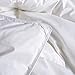 Wake In Cloud - Goose Down Comforter/Duvet Insert, 100% Cotton Shell, All Seasons 750+ Fill Power, 8 Tabs at Corners and Midpoints (White, Full Size)