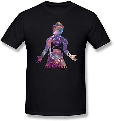 YvonneArt Men's Markiplier Galaxy Background Picture T-shirts Black Large