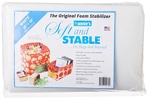 ByAnnie's Soft and Stable Fabric, 36 by 58-Inch, White