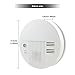 Smoke & Carbon Monoxide Alarm, THZY Battery Operated Carbon Monoxide CO Detector with Sound Warning and LED Light Indicator,9V Battery Back-up, White