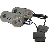 W4W Remote Control Compatible with Super Nintendo SNES - 7 Pin Connector - Pack of Two Controllers (2 Pack)