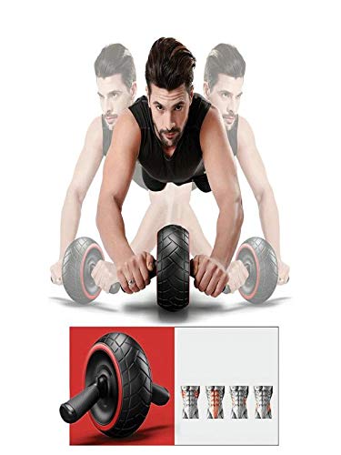 Staron  Abdominal Bomb Type Rubber Abdominal Muscle Roller Silent Giant Wheel - Exercise Wheel for Home Gym - Fitness Equipment & Accessories (Black) - Thumbnail 4