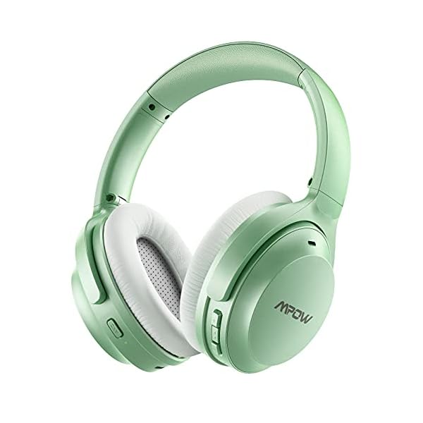 Hybrid-Noise-Cancelling-Headphones-Mpow-Bluetooth-50-Headphones-Over-Ear-Hi-Fi-Deep-Bass-Wireless-Headphones-with-Mic-Soft-Protein-Earpads-Headset-for-Home-Office-Online-Class-Cellphone-PC-TV Hybrid Noise Cancelling Headphones, Mpow Bluetooth 5.0 Headphones Over Ear, Hi-Fi Deep Bass Wireless Headphones with Mic…
