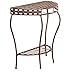 International Caravan Santa Fe Half Moon Patio Wall Table in Brown