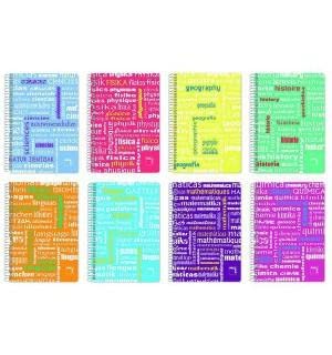 Pacsa Subjects Notebook 80 Sheets 4x4 Lids Polypropylene Folio 90g Language -4u-