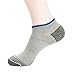 Low Cut Socks for Men Cushion No Show Athletic Running Sock 6 Pairs(White/Grey/Black)
