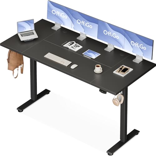 Bureau Assis Debout électrique, 180cm Bureau Electrique, Ergonomiqu Table avec 3 Fonction Mémoire, Standing Desk pour la Chambre et Le Travail, Noir