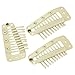 20pcs Clip in Hair Extensions, Jmkcoz Snap-Comb Wig Clips with Rubber for Hair Extension Beigethumb 4