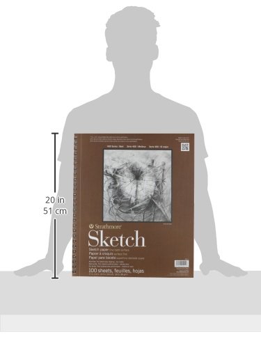 Strathmore 455-4 400 Series Sketch Pad, 11"x14" Wire Bound, 100 Sheets