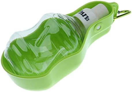 犬 猫 返品送料無料 折りたたみ ドリンク ボウル フィーダー 水入れ瓶 携帯便利 2サイズ グリーン 250ml