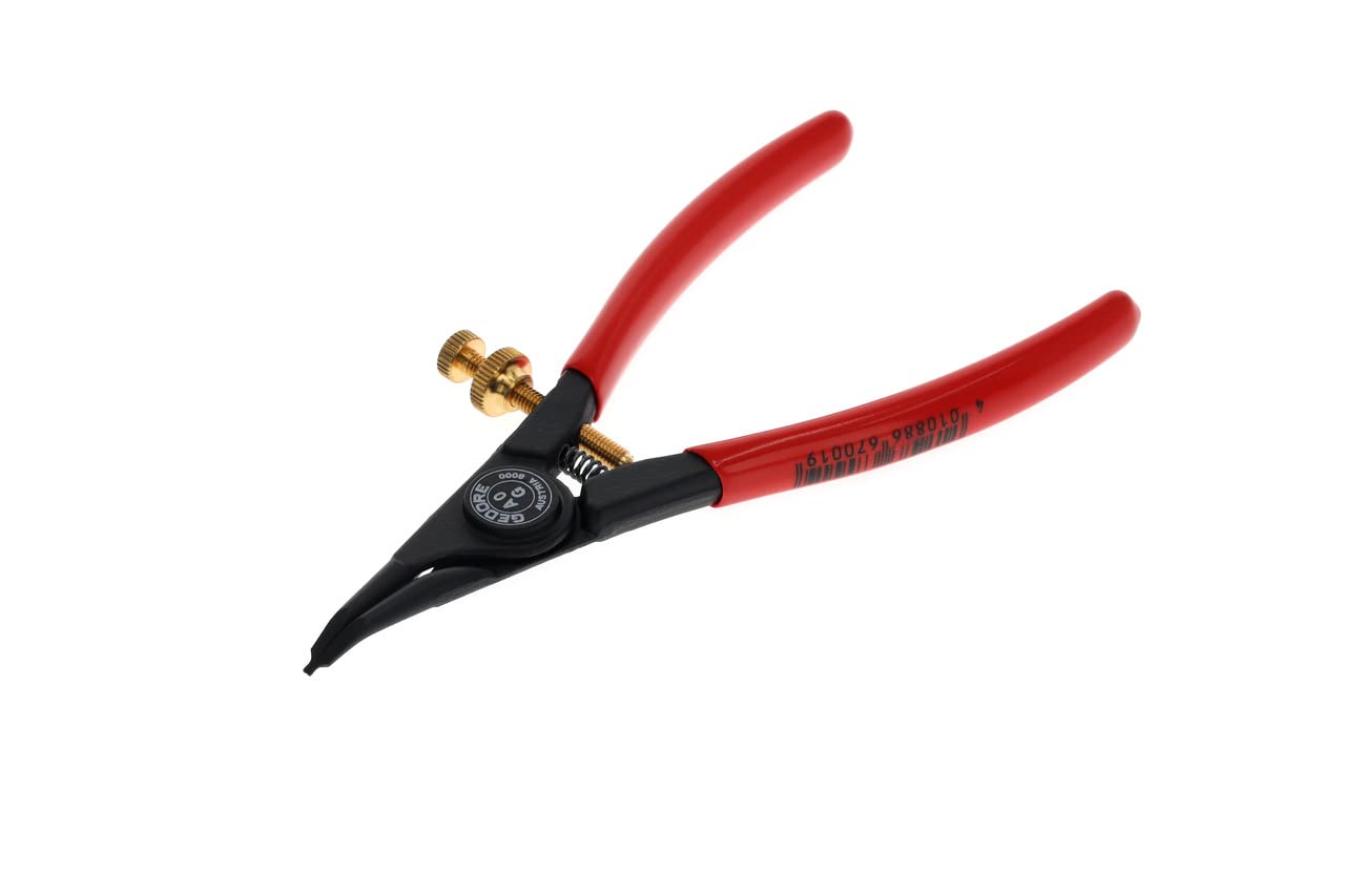GEDORE Circlip pliers for outer circlips, With opening spring/finger protection, 30° angled, Tip dia. 0.7 mm, 8000 A 0G