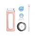 Kodrine 20oz Glass Tumbler with Straw and Lid Reusable Ice Coffee Cup- BPA Free Pink