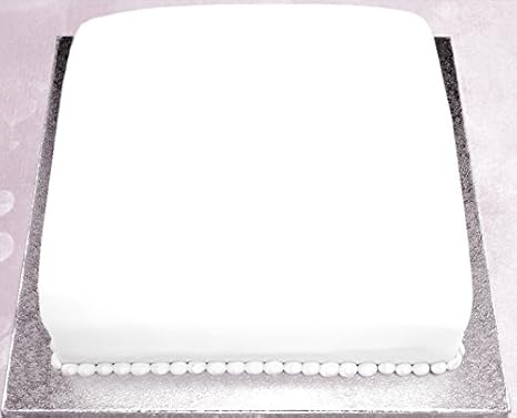 Undecorated Iced Sponge Cake Square 10 Inch Classic Sponge