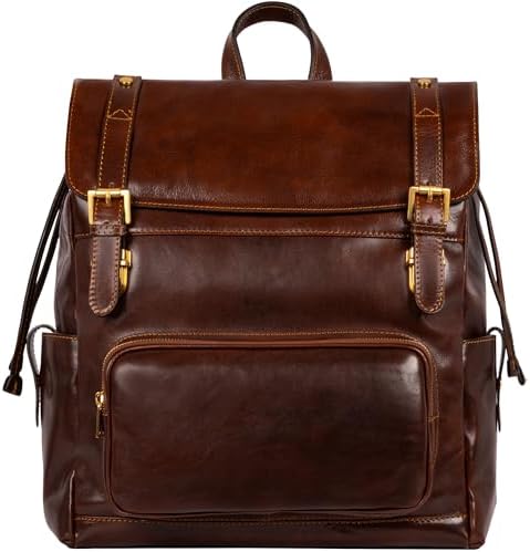 brown leather backpack canvas 25L Traveler Canvas Backpack Tan