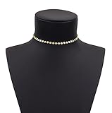 Geerier Elegant Gold Disc Choker Necklace Charming Simple Coin Chain Jewelry for Women Girl
